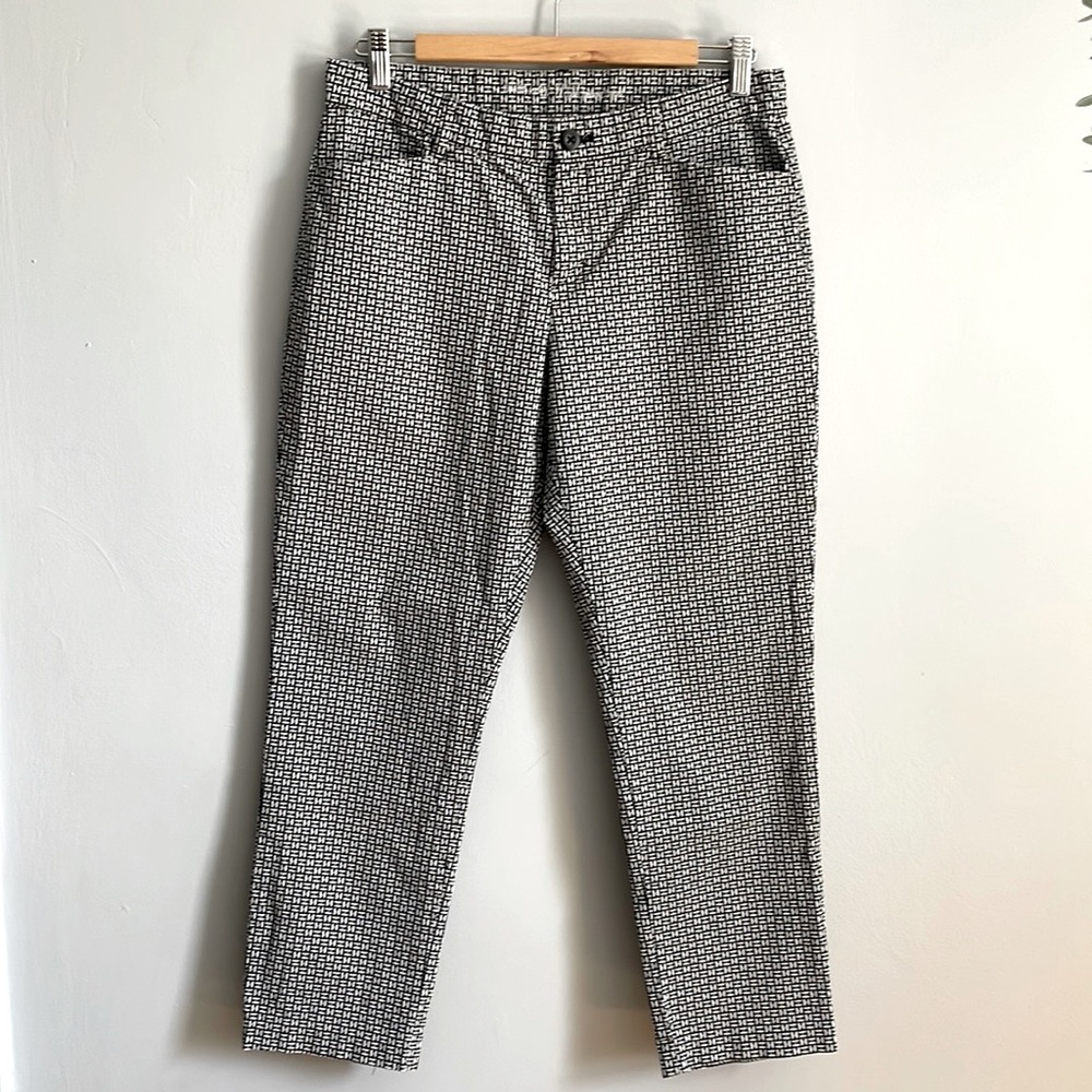 Gap Slim City Black & White Khakis, Size 8R
